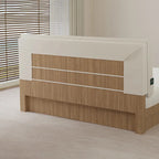 Lit plateforme rembourré + housse de tête de lit | Anthracite classique 
