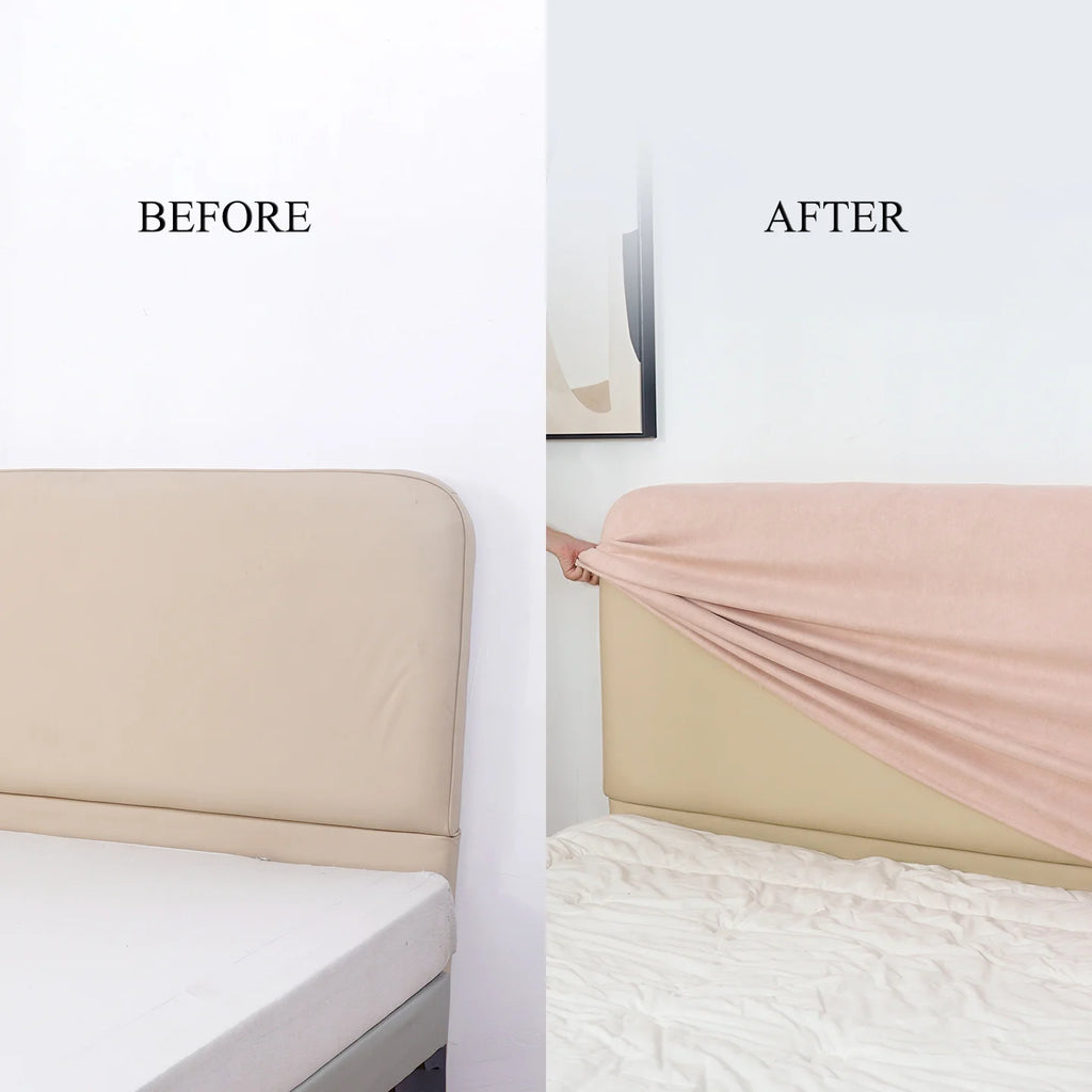 Bed Headboard Cover | Sienna Velour - Petal Whisper