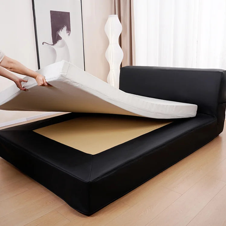 Bed Frame + Headboard Cover | Terravia - Solid Black