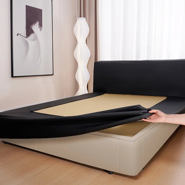 Bed Frame + Headboard Cover | Terravia - Solid Black