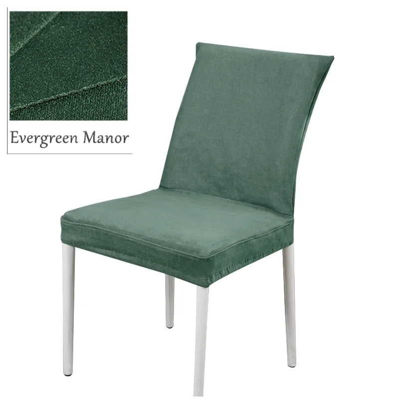 Custom Dining Chair Cover | Sienna Velour - Evergreen Manor