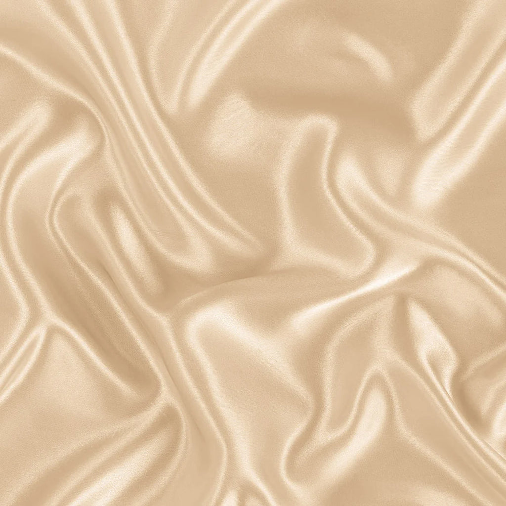 Solid Satin Silk Pillowcase 2 Pack - Champagne