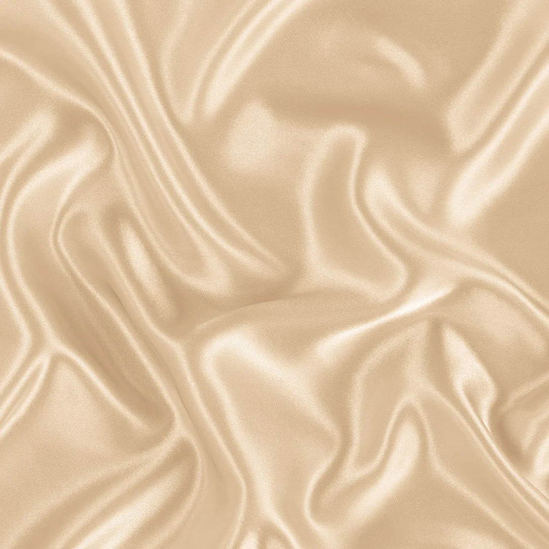 Solid Satin Silk Pillowcase 2 Pack - Champagne