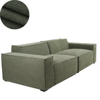 One Piece Custom Sofa Slipcover | Elara Flax- Verdant Meadow