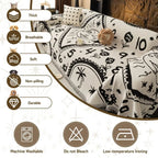 BOHO Couch Cover In Retro-Hippie White