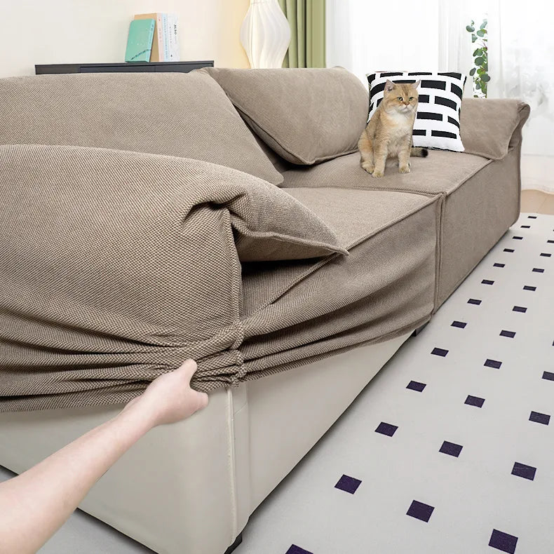 Custom Sofa Slipcover | Elara Basic - Coffee