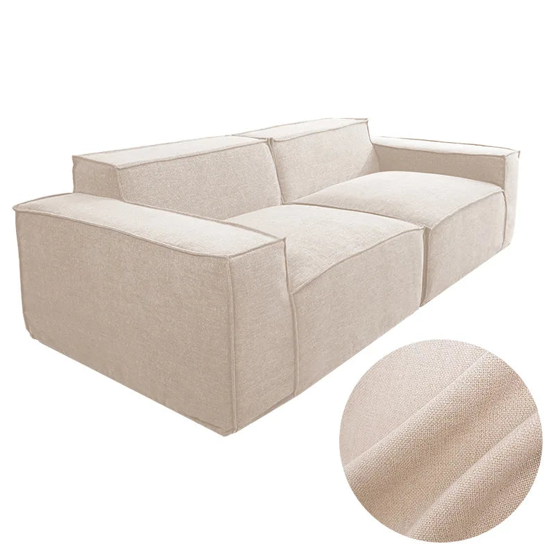 Custom Sofa Slipcover | Elara Basic - Khaki
