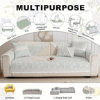 Couch Cushion Cover In Green Floral