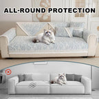 Couch Cushion Cover In Blue Floral