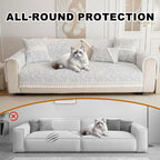 Couch Cushion Cover In Light Gray Floral