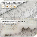 Couch Cushion Cover In Light Gray Floral