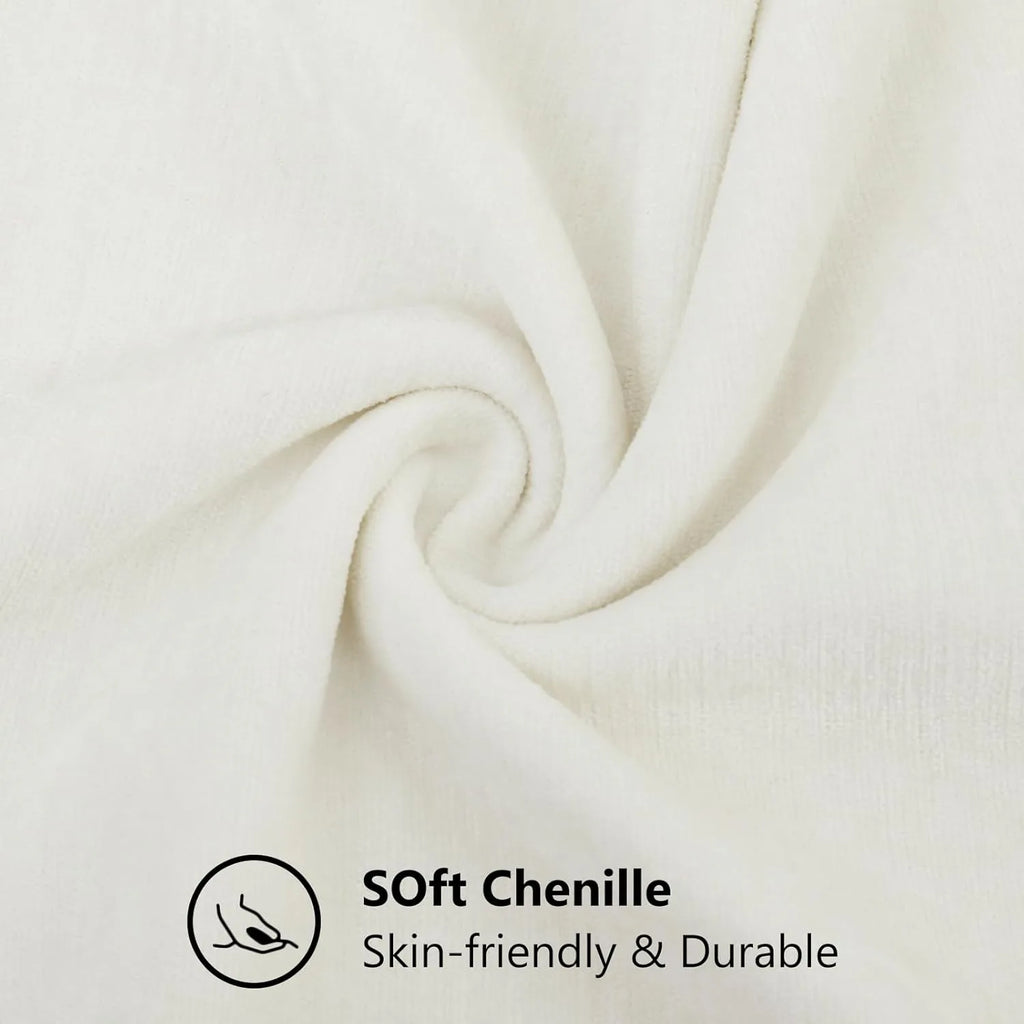Dyed Neutral Chenille Throw Pillowcase 2 Pack - Cream White