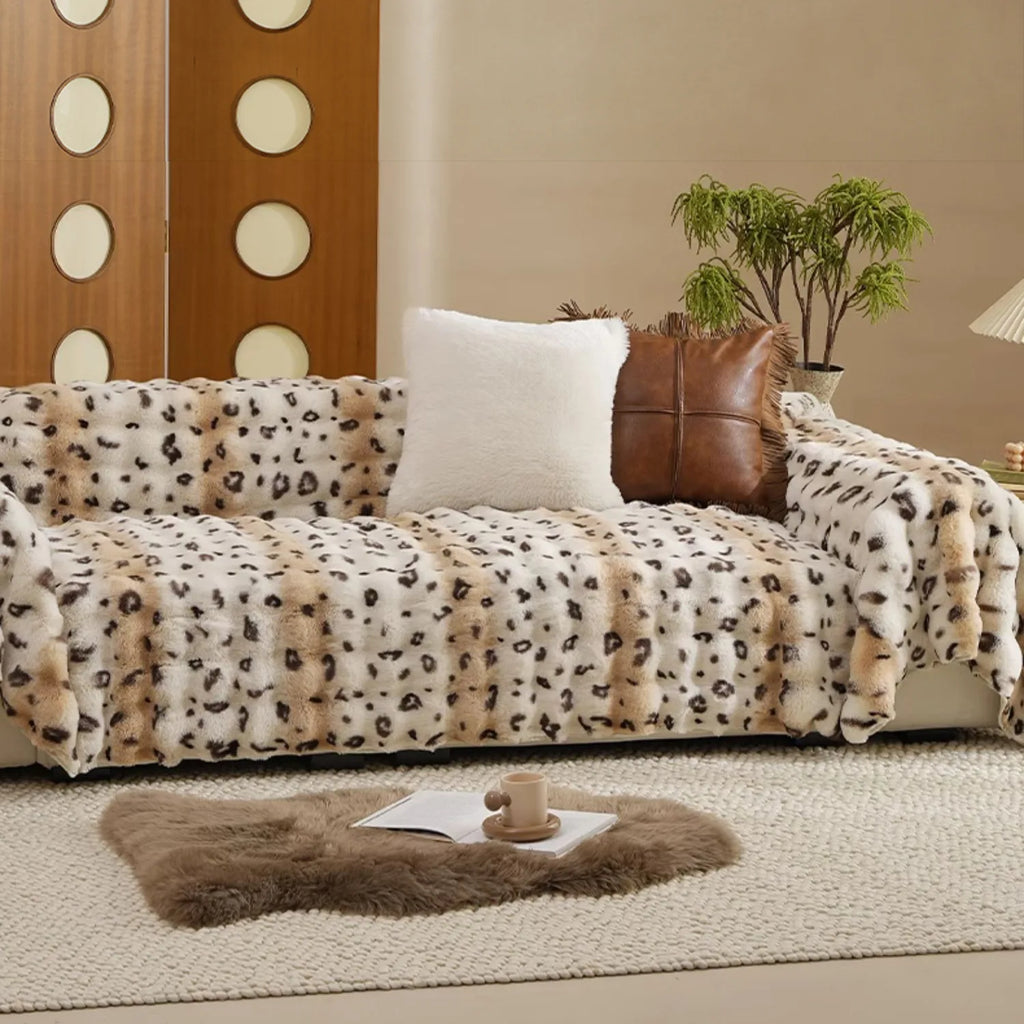 G 901 Golden Fox Faux Fur Sofa Cover | Luxury Warm Custom Cover