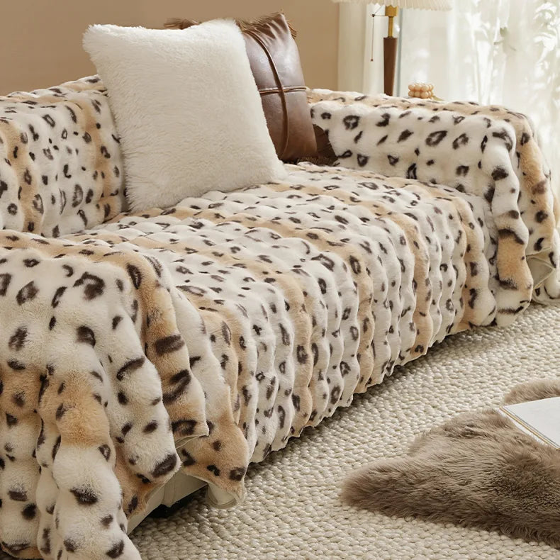 G 901 Golden Fox Faux Fur Sofa Cover | Luxury Warm Custom Cover