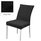 Custom Dining Chair Cover | Sienna Velour - Onyx Noir