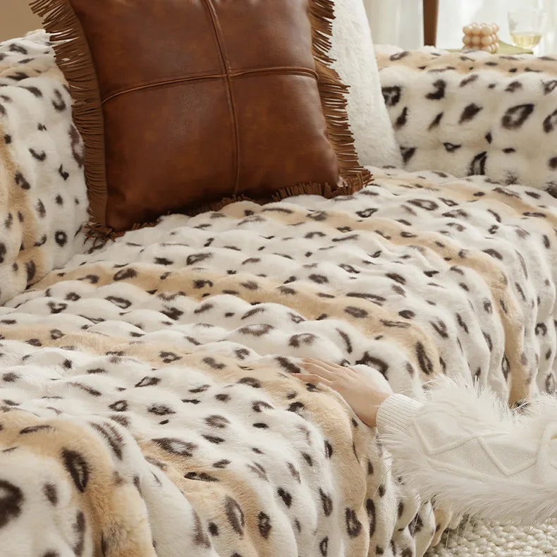 G 901 Golden Fox Faux Fur Sofa Cover | Luxury Warm Custom Cover