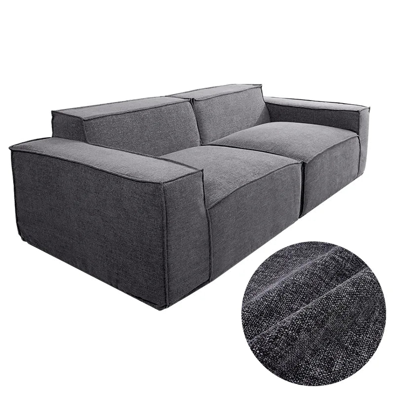 Custom Sofa Slipcover | Elara Basic - Dark Gray
