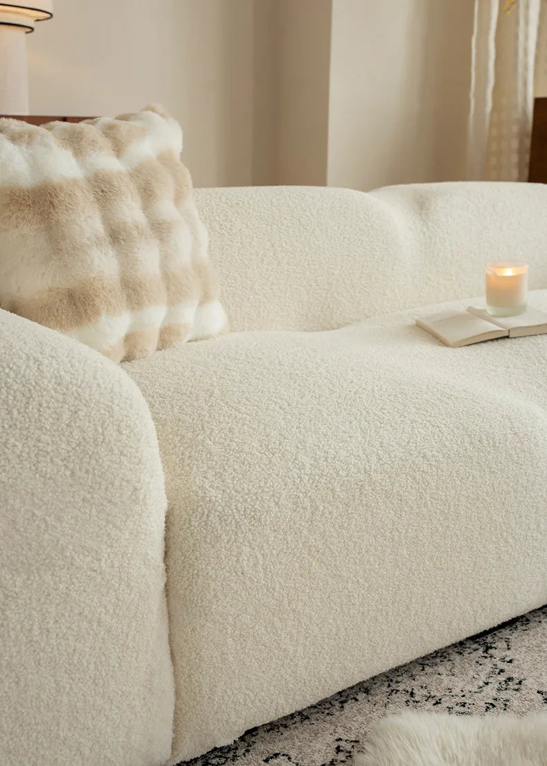 Teddy Fleece Elastic Sofa Slipcover