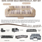 Couch Cushion Cover In Stripe Coffee