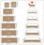 Couch Cushion Cover In Stripe Coffee