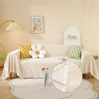 Soild Couch Cover In Beige