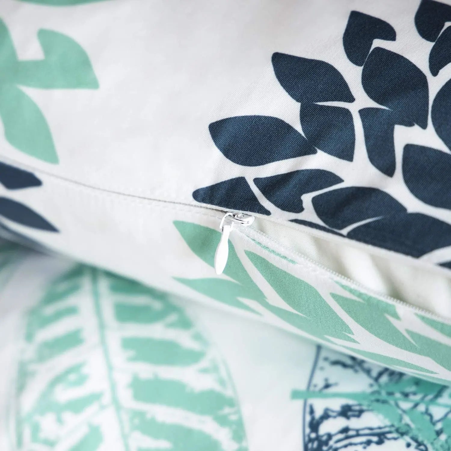 Nature Patterns Printing Throw Pillowcase 4 Pack - Cyan