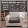 Performance Solid Striped Stretch Sofa Cushion Cover - Brown