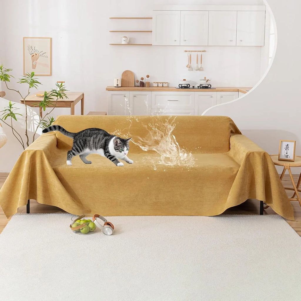 Waterproof Couch Cover In Yellow