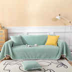 Soild Couch Cover In Green