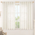 Light filtering Neutral Linen Curtain - Cream