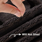 BOHO Couch Cover In Fuzzy Dark Gray