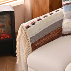 Couch Cushion Cover In Stripe Brown