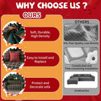 Geometric Couch Cover In Christmas Green/Red