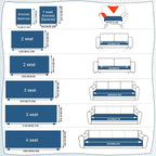 Couch Cushion Cover In Stripe Blue