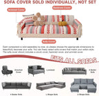 Couch Cushion Cover In Stripe Pink