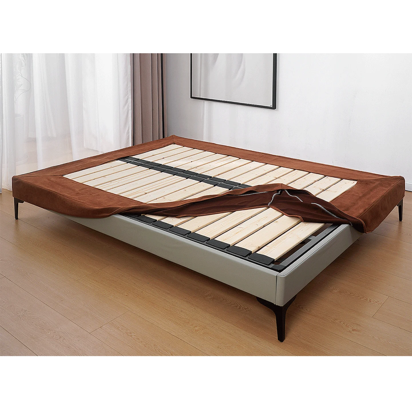 Customized Bed + Headboard Cover | Nestvo | Caramel