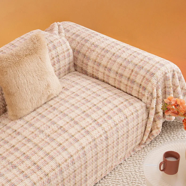 G 510 MistWeave Faux Bunny Fur Sofa Throw | Ultra-Soft, Fluffy, Dopamine Color Blanket for Cozy Home Decor