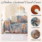 Vintage Flower Sofa Cover In Starry Night