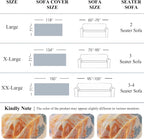 Vintage Flower Sofa Cover In Starry Night