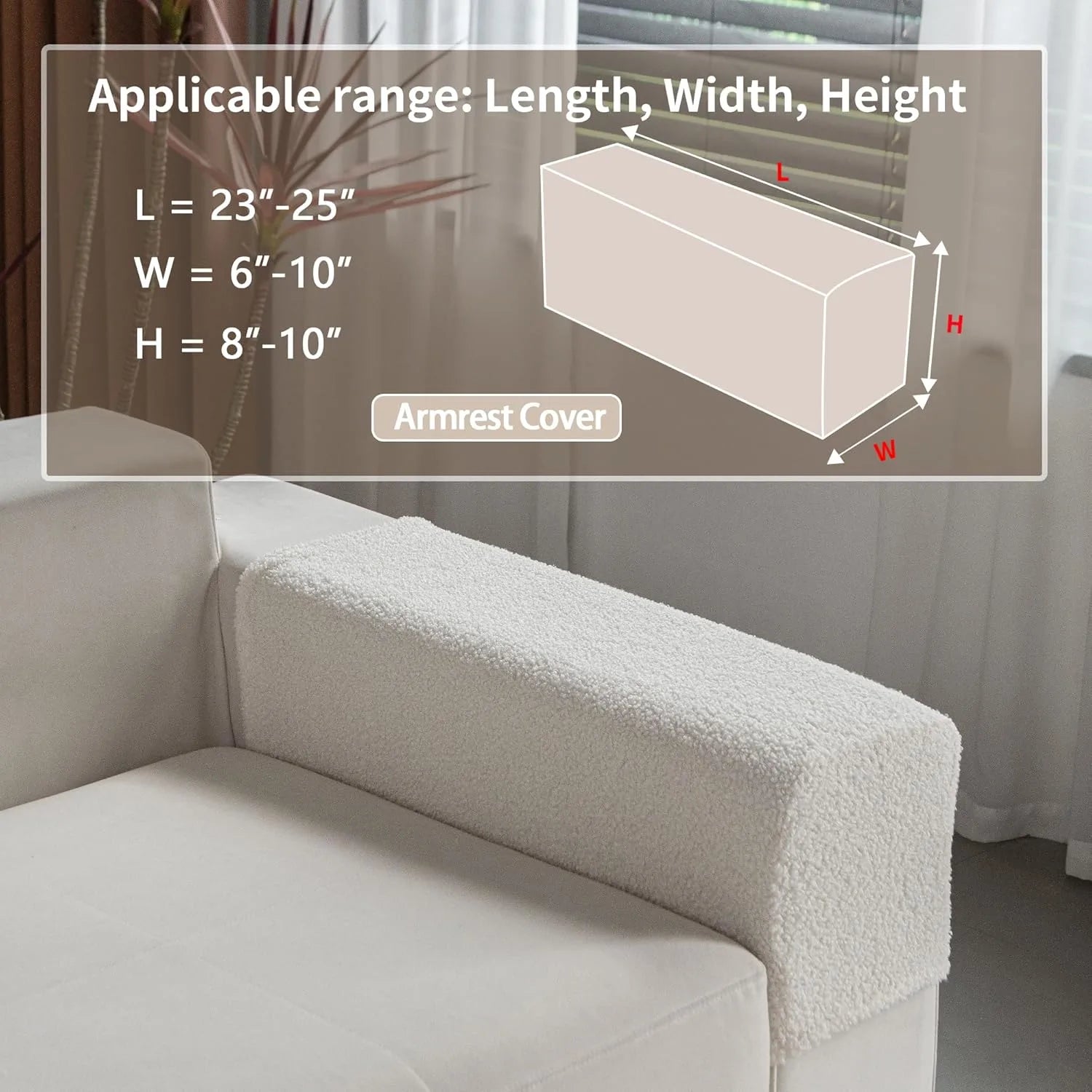 Performance Solid Bouclé Stretch Sofa Cushion Cover - Ivory