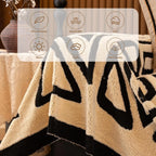 BOHO Couch Cover In Fuzzy Beige