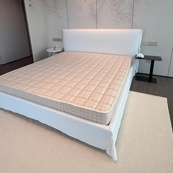 Custom Bed Frame Cover — Elara Flax