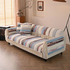 Couch Cushion Cover In Stripe Blue