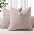 Dyed Neutral Chenille Throw Pillowcase 2 Pack - Blush Pink