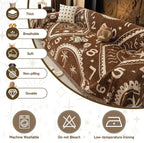 BOHO Couch Cover In Retro-Hippie Brown
