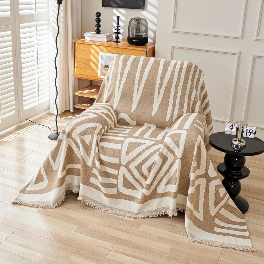 BOHO Couch Cover In Khaki