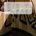 BOHO Couch Cover In Fuzzy Brunt Orange