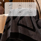 BOHO Couch Cover In Fuzzy Dark Gray