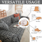 BOHO Couch Cover In Brick Black