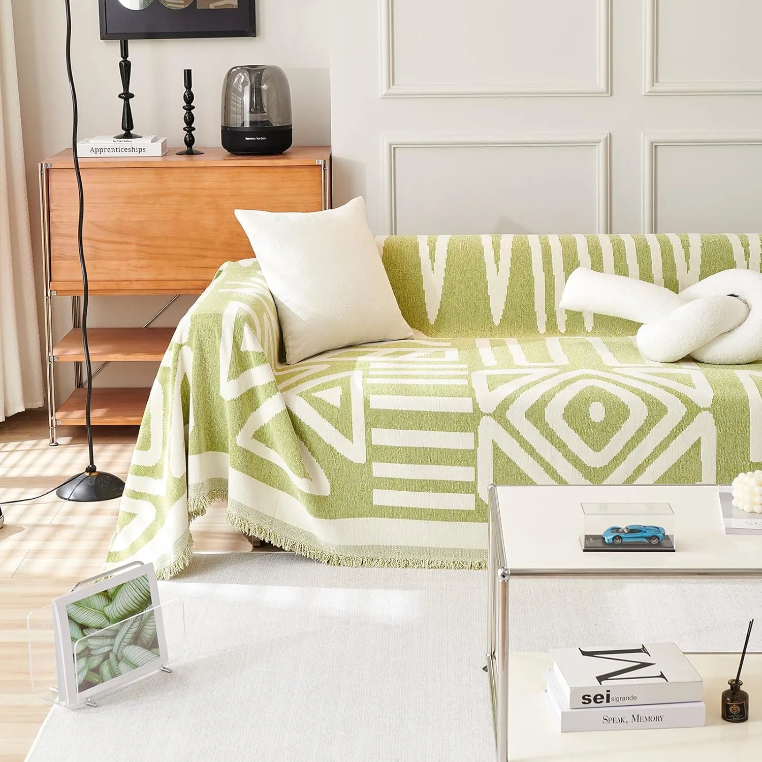 BOHO Couch Cover In Green